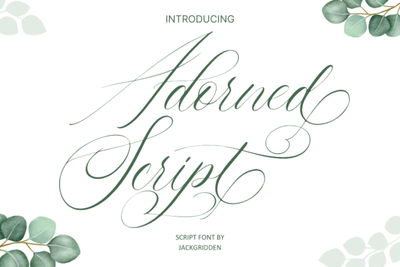 Adorned Script: A Stylish Display Font