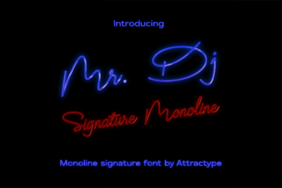 Mr Dj Monoline: A Script Typeface for Web Design