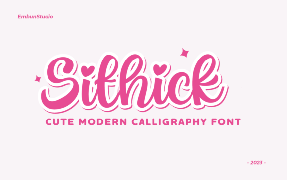 Sithick: A Handwritten Font for Creative Publishing